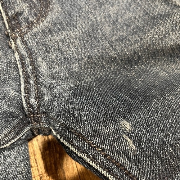 DELF TRADING INC. Imperious Faux Leather Studded Denim Jeans 34X34 Rocker Grunge - Picture 12 of 12